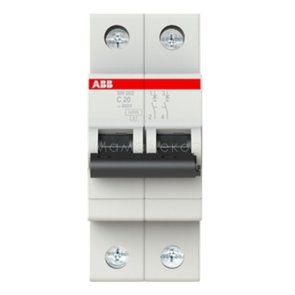 Автоматичний вимикач ABB 2CDS212001R0204 SH200 SH202-C20