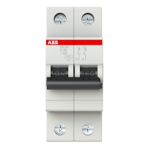 Автоматичний вимикач ABB 2CDS212001R0254 SH200 SH202-C25