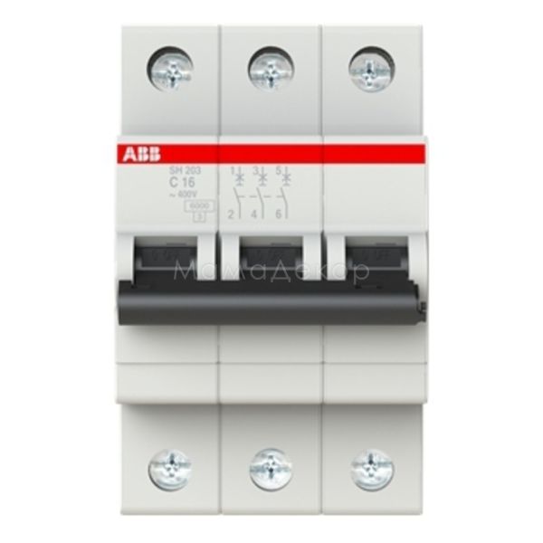 Автоматичний вимикач ABB 2CDS213001R0164 SH200 SH203-C16