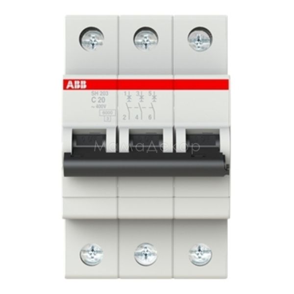 Автоматичний вимикач ABB 2CDS213001R0204 SH200 SH203-C20