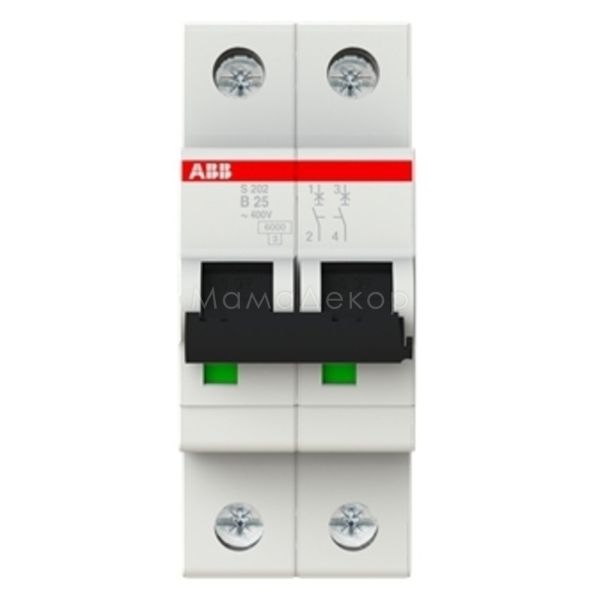 Автоматичний вимикач ABB 2CDS252001R0255 S200 S202-B25