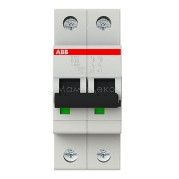 Автоматичний вимикач ABB 2CDS252001R0634 S200 S202-C63