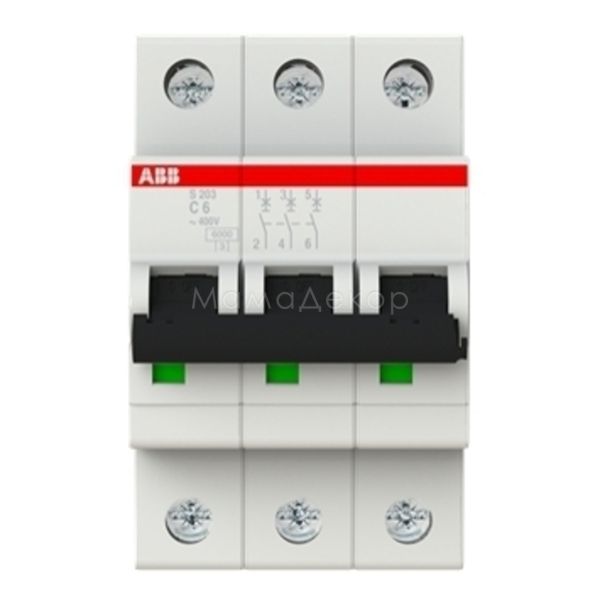 Автоматичний вимикач ABB 2CDS253001R0064 S200 S203-C6