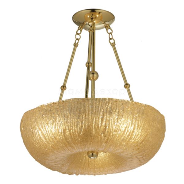 Люстра Antigo 8174 Button Ampla 60 Cm Złoty Klosz Mosiądz Polerowany