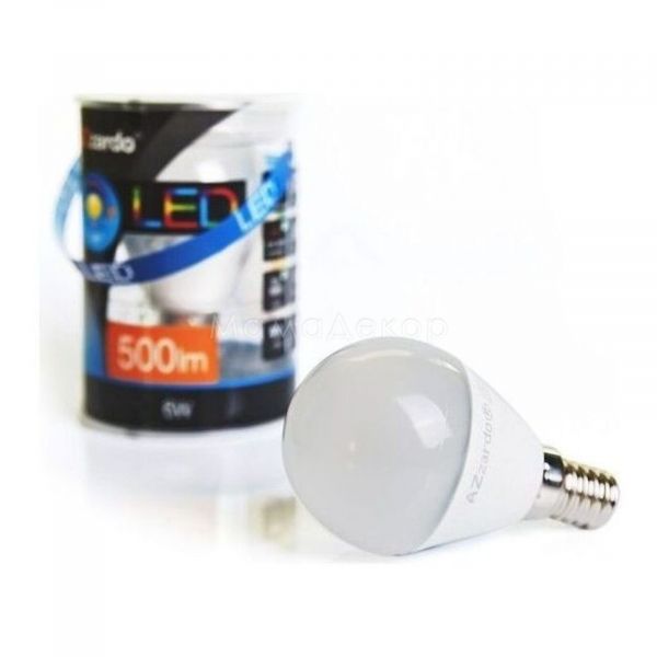 Лампа светодиодная Azzardo LL114062 мощностью 6W. Типоразмер — P45 с цоколем E14, температура цвета — 3000K
