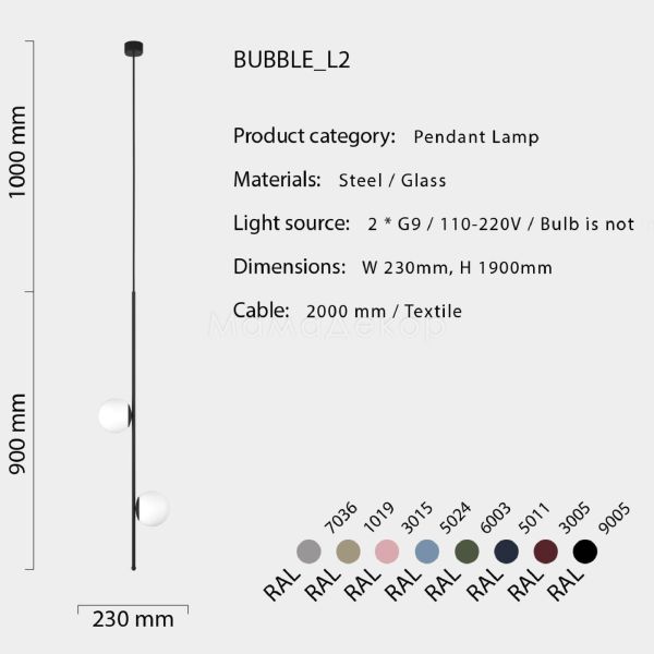 Зображення з інформацією про товар Babich BUBBLE_L2 RAL9005