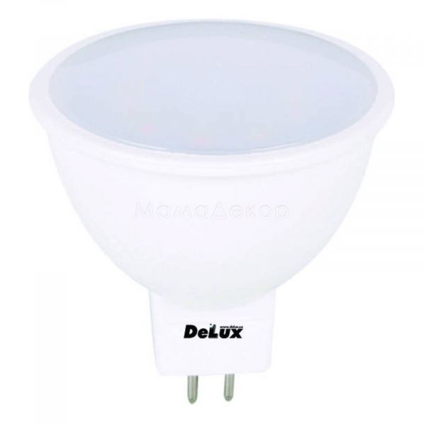 Лампа светодиодная Delux 90001292 мощностью 5W. Типоразмер — MR16 с цоколем GU5.3, температура цвета — 2700K