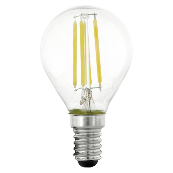 Лампа светодиодная Eglo 110183 мощностью 4.5W. Типоразмер — P45 с цоколем E14, температура цвета — 2700K