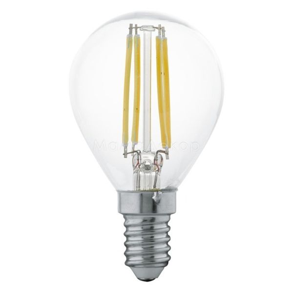Лампа світлодіодна Eglo 11499 потужністю 4W. Типорозмір — P45 з цоколем E14, температура кольору — 2700K