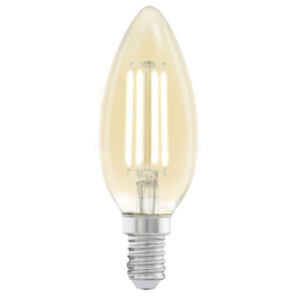 Лампа світлодіодна Eglo 11557 потужністю 4W. Типорозмір — C37 з цоколем E14, температура кольору — 2200K