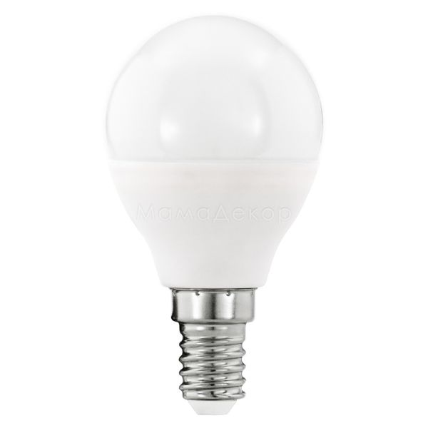 Лампа світлодіодна Eglo 11644 потужністю 5.5W. Типорозмір — P45 з цоколем E14, температура кольору — 3000K