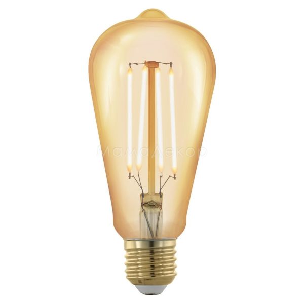Лампа светодиодная Eglo 11696 мощностью 4W. Типоразмер — ST64 с цоколем E27, температура цвета — 1700K