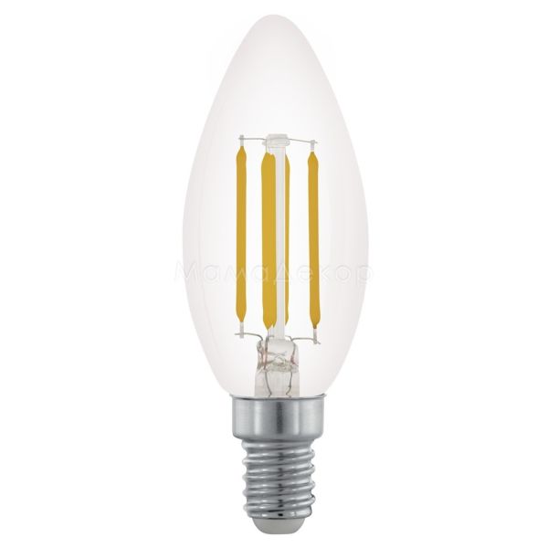 Лампа светодиодная Eglo 11704 мощностью 3.5W. Типоразмер — C35 с цоколем E14, температура цвета — 2700K