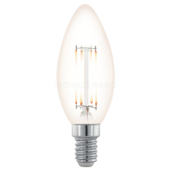 Лампа світлодіодна Eglo 11708 потужністю 3.5W. Типорозмір — C35 з цоколем E14, температура кольору — 2200K