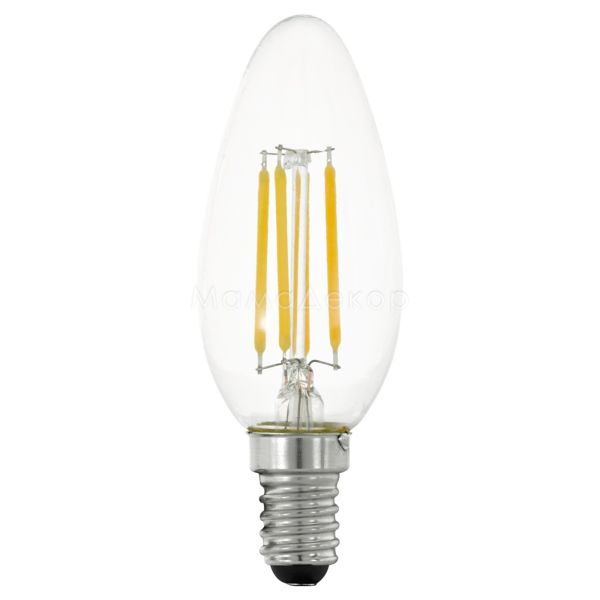 Лампа светодиодная Eglo 11753 мощностью 4W. Типоразмер — C35 с цоколем E14, температура цвета — 2700K