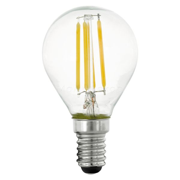Лампа світлодіодна Eglo 11754 потужністю 4W. Типорозмір — P45 з цоколем E14, температура кольору — 2700K