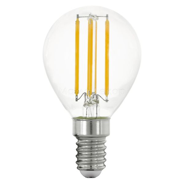 Лампа світлодіодна Eglo 11761 потужністю 4W. Типорозмір — P45 з цоколем E14, температура кольору — 2700K