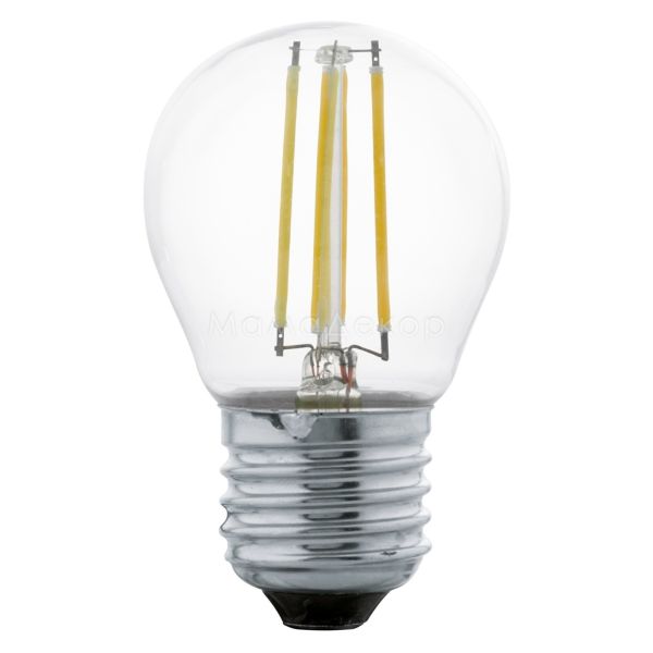 Лампа светодиодная Eglo 11762 мощностью 4W. Типоразмер — G45 с цоколем E27, температура цвета — 2700K