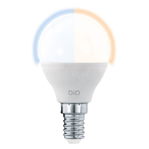 Лампа светодиодная Eglo 11804 мощностью 5W. Типоразмер — P45 с цоколем E14, температура цвета — 2700K-6500K