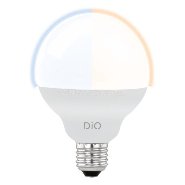 Лампа светодиодная Eglo 11809 мощностью 12W. Типоразмер — G95 с цоколем E27, температура цвета — 2700K-6500K