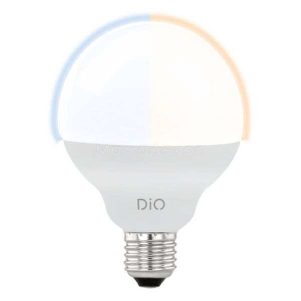 Лампа светодиодная Eglo 11811 мощностью 12W. Типоразмер — G95 с цоколем E27, температура цвета — 2700K-6500K