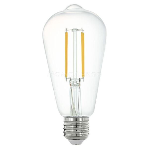 Лампа светодиодная Eglo 11862 мощностью 6W. Типоразмер — ST64 с цоколем E27, температура цвета — 2700K