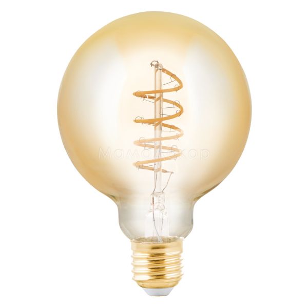 Лампа светодиодная Eglo 11877 мощностью 4W из серии Lm LED E27 - V1. Типоразмер — G95 с цоколем E27, температура цвета — 2200K