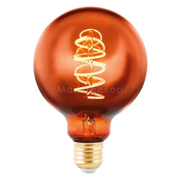 Лампа светодиодная Eglo 11883 мощностью 4W из серии Lm LED E27 - V1. Типоразмер — G95 с цоколем E27, температура цвета — 2200K