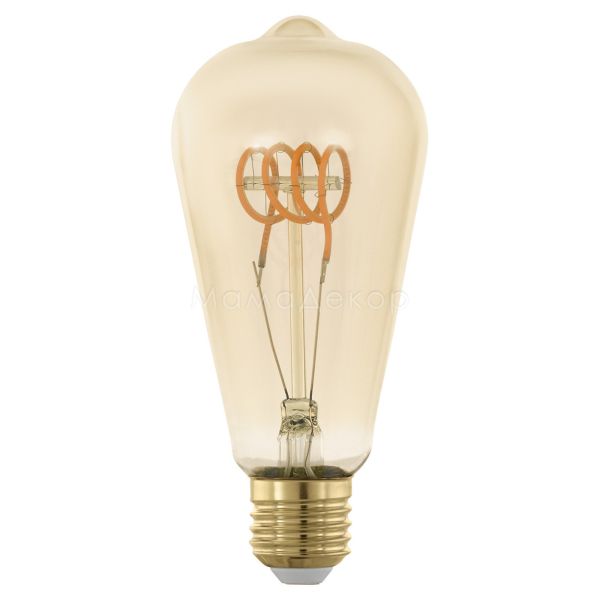 Лампа светодиодная Eglo 11887 мощностью 5W из серии Lm LED E27 - V1. Типоразмер — ST64 с цоколем E27, температура цвета — 3000K