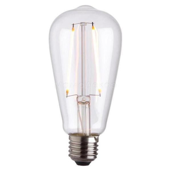 Лампа светодиодная Endon 77106 мощностью 2W из серии E27 LED filament pear с цоколем E27, температура цвета — 2200K