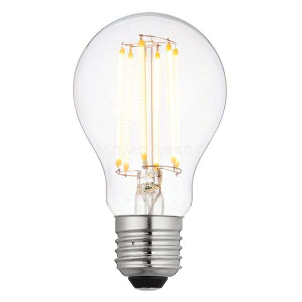 Лампа світлодіодна  сумісна з димером Endon 93021 потужністю 6W. Типорозмір — A60 з цоколем E27, температура кольору — 2700K