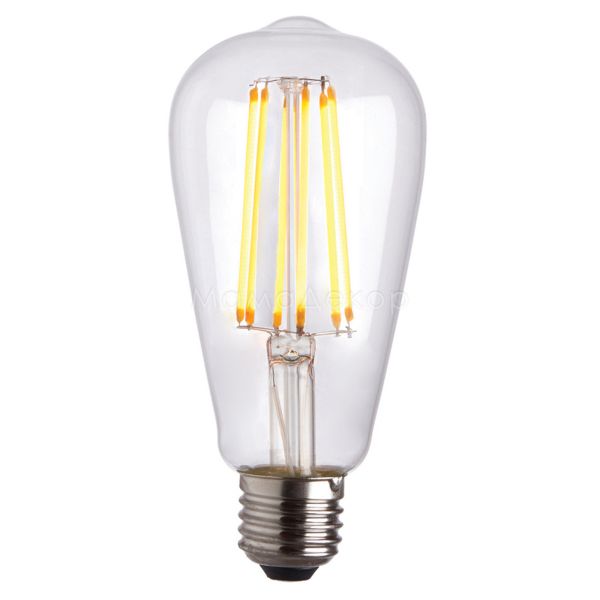 Лампа світлодіодна  сумісна з димером Endon 93025 потужністю 6W. Типорозмір — ST64 з цоколем E27, температура кольору — 2700K