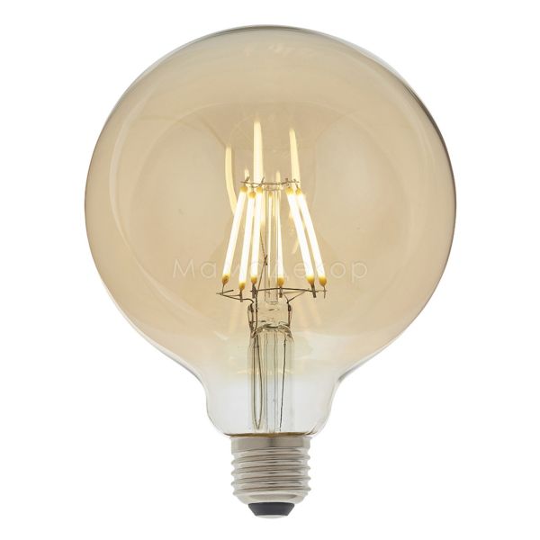Лампа світлодіодна  сумісна з димером Endon 93031 потужністю 6W. Типорозмір — G125 з цоколем E27, температура кольору — 2500K