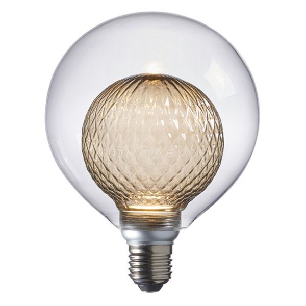 Лампа светодиодная Endon 98081 мощностью 3W из серии Aylo. Типоразмер — G125 с цоколем E27, температура цвета — 2500K