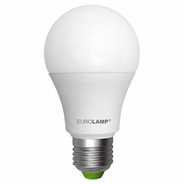 Лампа світлодіодна Eurolamp LED-A60-08273(D) потужністю 8W. Типорозмір — A60 з цоколем E27, температура кольору — 3000K