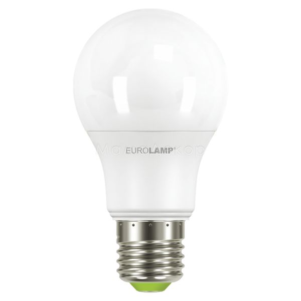 Лампа світлодіодна Eurolamp LED-A60-10274(P) потужністю 10W. Типорозмір — A60 з цоколем E27, температура кольору — 4000K