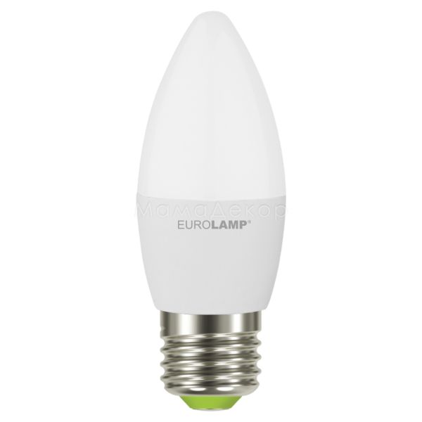 Лампа світлодіодна Eurolamp LED-CL-06273(P) потужністю 6W. Типорозмір — CL37 з цоколем E27, температура кольору — 3000K