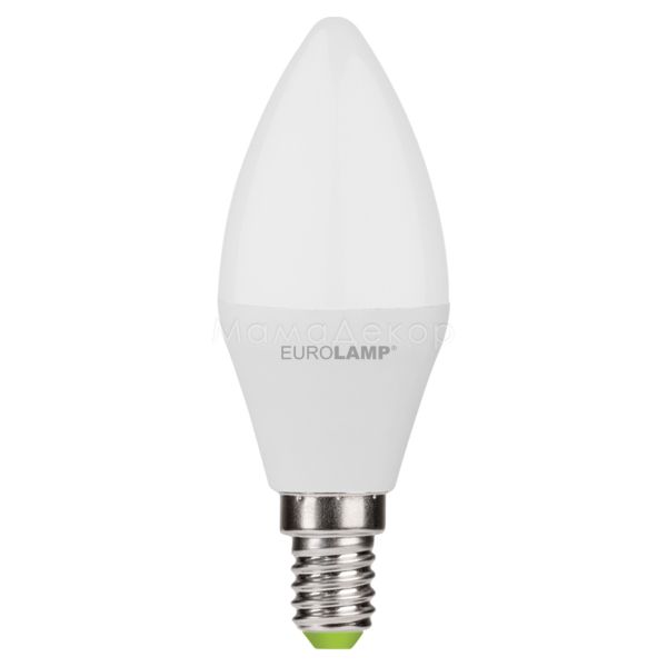 Лампа світлодіодна Eurolamp LED-CL-08144(P) потужністю 8W. Типорозмір — CL37 з цоколем E14, температура кольору — 4000K