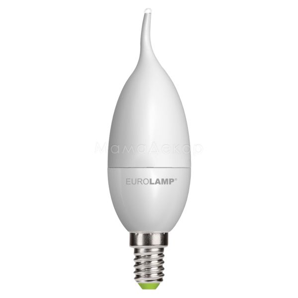 Лампа светодиодная Eurolamp LED-CW-06143(P) мощностью 6W. Типоразмер — CL37 с цоколем E14, температура цвета — 3000K