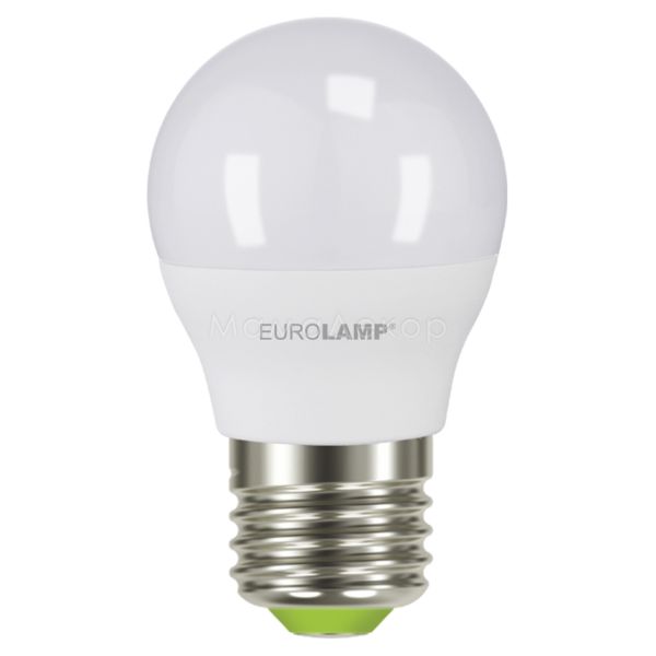 Лампа світлодіодна Eurolamp LED-G45-05273(P) потужністю 5W. Типорозмір — G45 з цоколем E27, температура кольору — 3000K