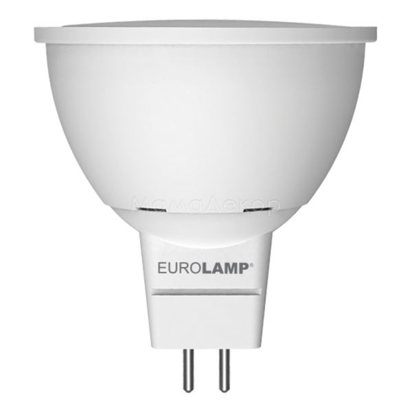 Лампа світлодіодна Eurolamp LED-SMD-03533(D) потужністю 3W з серії Еко. Типорозмір — MR16 з цоколем GU5.3, температура кольору — 3000K
