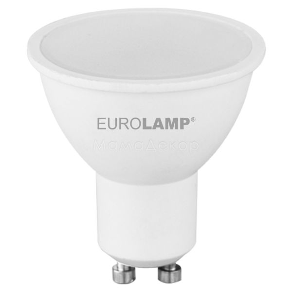 Лампа світлодіодна Eurolamp LED-SMD-05103(P) потужністю 5W. Типорозмір — MR16 з цоколем GU10, температура кольору — 3000K