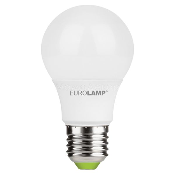 Лампа світлодіодна Eurolamp MLP-LED-A60-07272(E) потужністю 7W. Типорозмір — A60 з цоколем E27, температура кольору — 3000K. У наборі 2шт.