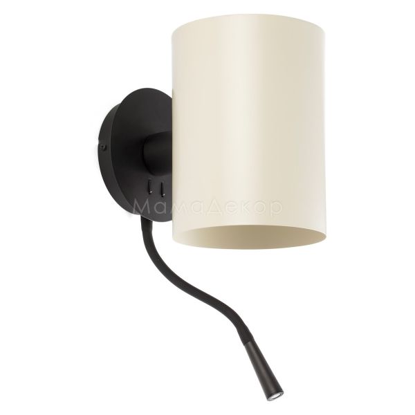Бра Faro 20032-80 Guadalupe Black/beige wall lamp with reader