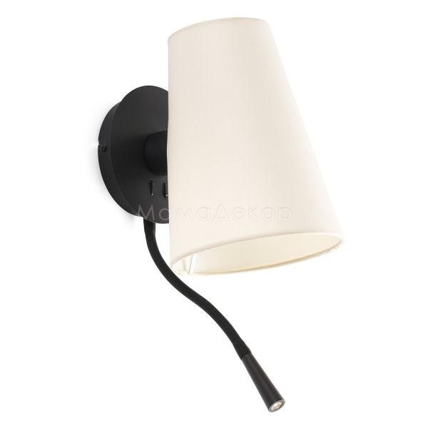 Бра Faro 20032-88 LUPE Black/beige table lamp with reader