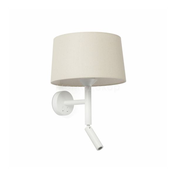 Бра Faro 20224-150 Windsor Wall Lamp  Con Lector White Scr. Linen 1xE2