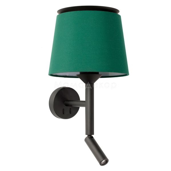 Бра Faro 20303-94 SAVOY Black/green wall lamp with reader