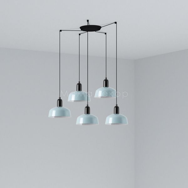Люстра Faro 20340-142-5L Tatawin Pendant Lamp  Scr. Metal S Blue Grayish 5xE