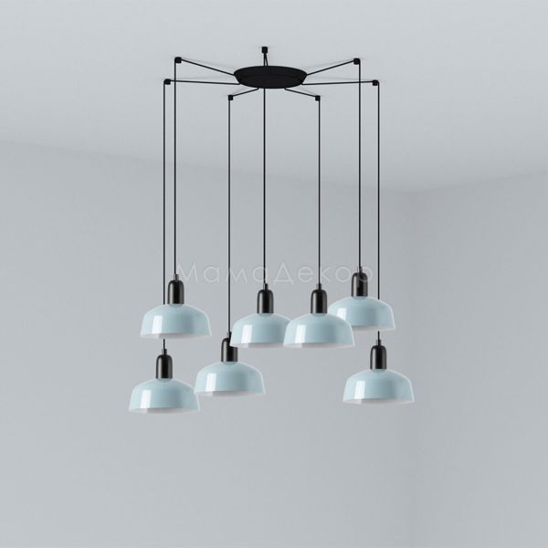Люстра Faro 20340-142-7L Tatawin Pendant Lamp  Scr. Metal S Blue Grayish 7xE