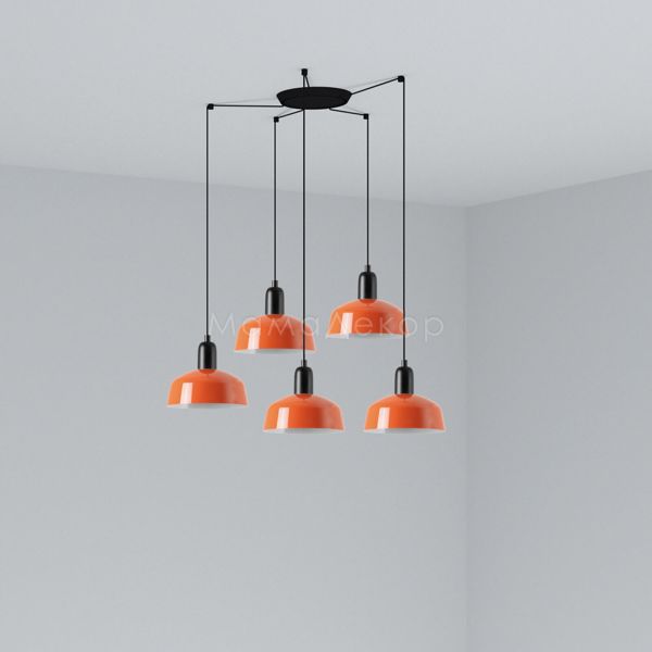 Люстра Faro 20340-143-5L Tatawin Pendant Lamp  Scr. Metal S Orange Red. 5xE2